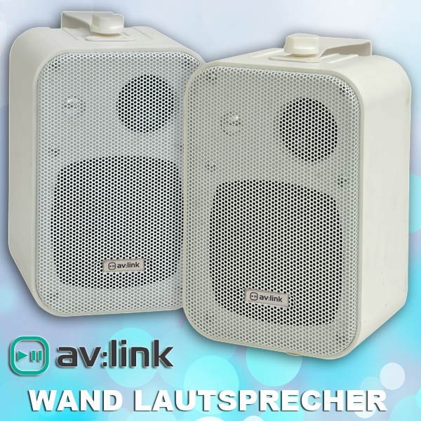 EL100006 av:link B30-W Kompakt stereo Lautsprecherpaar Weiß