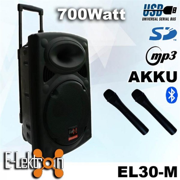 EL812660 E-Lektron EL30-M mobiles DJ PA Soundsystem