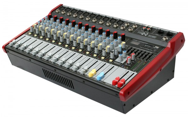 EL172618 E-Lektron ST-122P Live Power-Mixer 10-Kanal + 2x stereo + Mediaplayer
